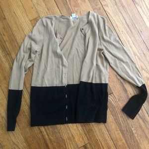 LOFT Color-Block Cardigan, M